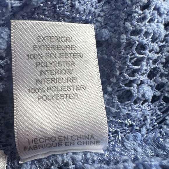 Alfred Dunner Open Front Crochet Jacket with Sequins 3/4 Sleeves - Picture 3 of 7